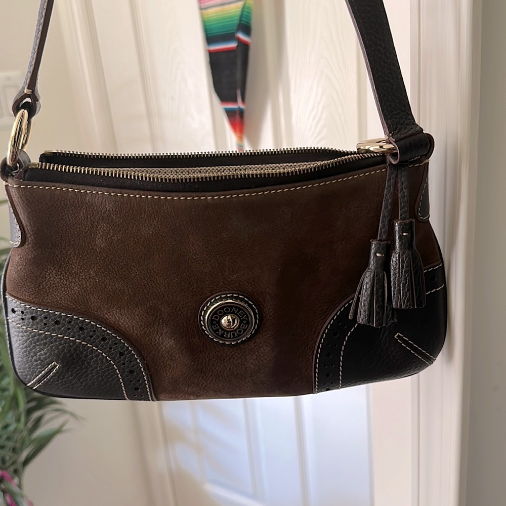 Brown Suede Slim Dooney and Bourke handbag